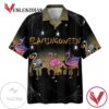 Halloween Flamingoween Print Short Sleeve Hawaiian Casual Shirt Vesles2014S