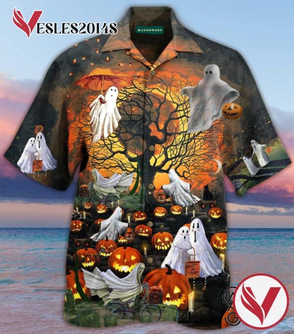 Halloween Ghost Party Full Printing Hawaiian Shirt Funny Hawaiian Beach Gift Casual Shirt Vesles2014S 1