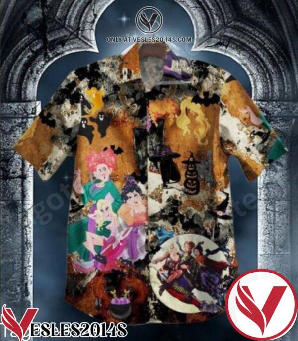 Halloween Hocus Pocus Painting Art Hawaiian Shirt, Unique Gifts For Friends - Vesles2014S 1