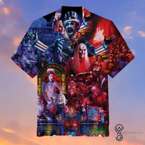 Halloween Horror Characters Movie Full Printing Hawaiian Shirt Funny Hawaiian Beach Gift Casual Shirt Vesles2014S 1