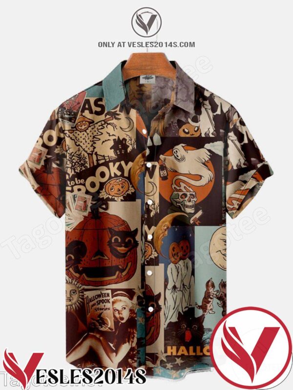 Halloween Pattern Halloween Hawaiian Shirt, Unique Gifts For Friends - Vesles2014S 1