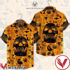 Halloween Pattern Skull Hawaiian Shirt, Unique Gifts For Friends - Vesles2014S 1