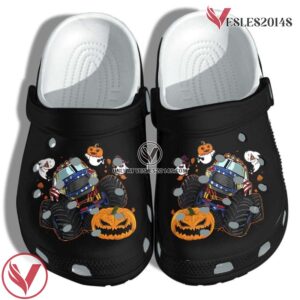 Halloween Pumpkin Monsters Truck Crocband Clogs Shoes, Unique Gift From  Vesles2014S