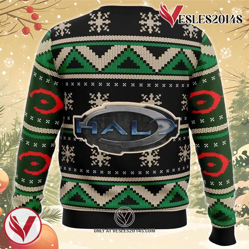 Halo Ugly Christmas Sweater, Unique Christmas Gift For Fans - Vesles2014S 1