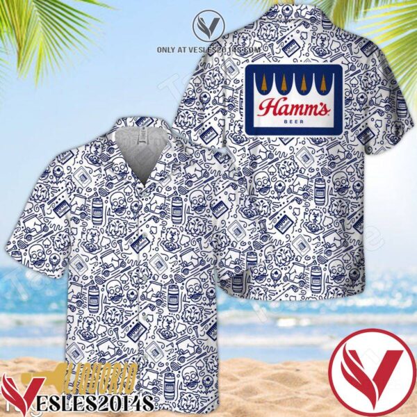 Hamm’s Beer Doodle Art Hawaiian Shirt, Unique Gifts For Friends - Vesles2014S 1