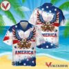 Hamm's Beer US Flag Eagle Hawaiian Shirt, Best Summer Gifts For Fans - Vesles2014S