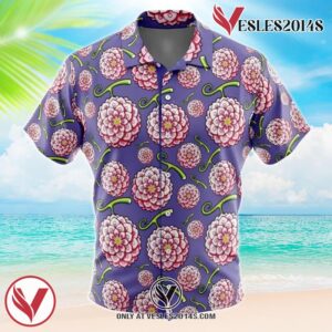 Hana Hana no Mi One Piece Hawaiian Button Up Shirt, Perfect Gifts For Anime Lovers - Vesles2014S