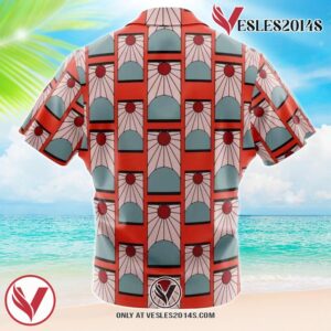 Hanafuda Earrings Demon Slayer Hawaiian Button Up Shirt, Perfect Gifts For Anime Lovers - Vesles2014S 1