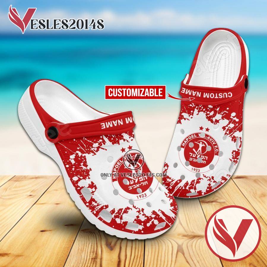 Hapoel Tel-Aviv Crocs Clogs Sandals, Unique Footwear For Fans - Vesles2014S