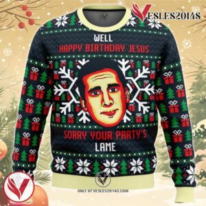 Happy Birthday Jesus Funny The Office Ugly Christmas Sweater, Unique Christmas Gift For Fans - Vesles2014S