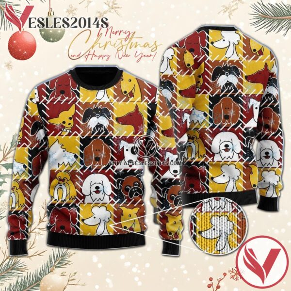 Happy Dogs House Ugly Sweater, Unique Winter Outfits For Fans - Vesles2014S  1