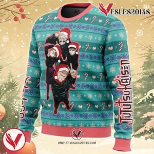 Happy Dub Cast Jujutsu Kaisen Ugly Christmas Sweater, Unique Christmas Gift For Fans - Vesles2014S 1