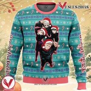 Happy Dub Cast Jujutsu Kaisen Ugly Christmas Sweater, Unique Christmas Gift For Fans - Vesles2014S