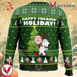 Happy Freakin Holidays Family Guy Ugly Christmas Sweater, Unique Christmas Gift For Fans - Vesles2014S 1