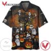 Happy Halloween Jack Skellington Print Short Sleeve Hawaiian Casual Shirt Vesles2014S