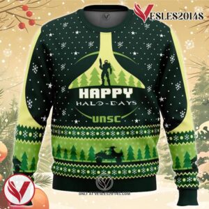 Happy Halo-days Halo Ugly Christmas Sweater, Unique Christmas Gift For Fans - Vesles2014S IwP