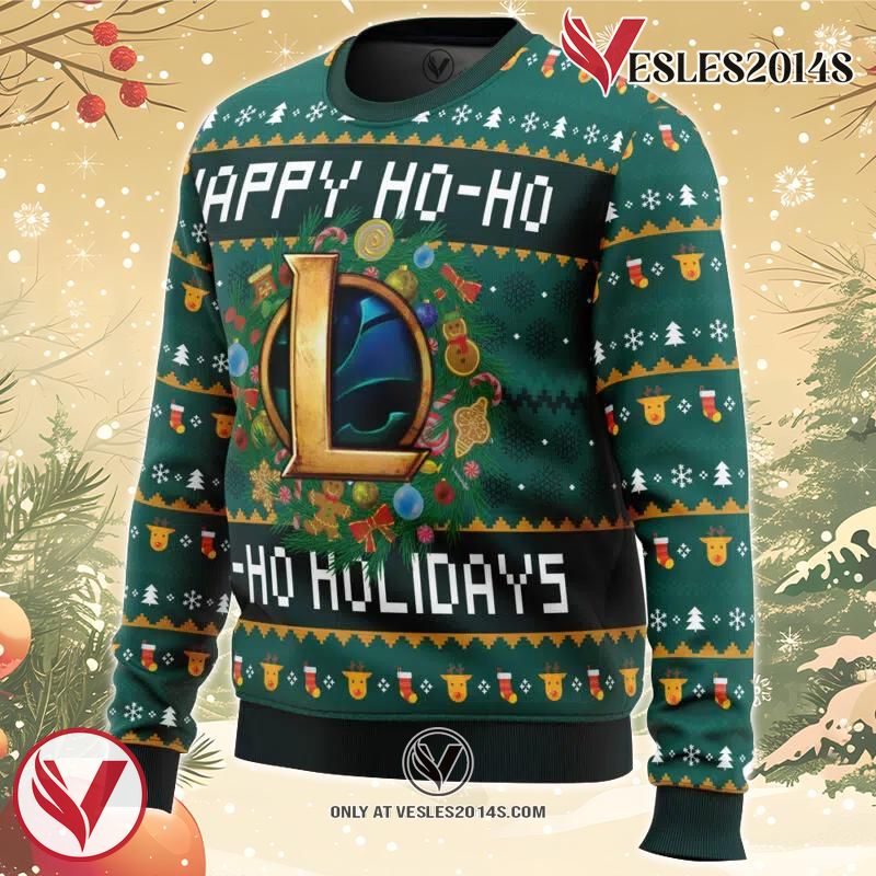 Happy Ho-Ho-Ho Holidays League of Legends Ugly Christmas Sweater, Unique Christmas Gift For Fans - Vesles2014S 1