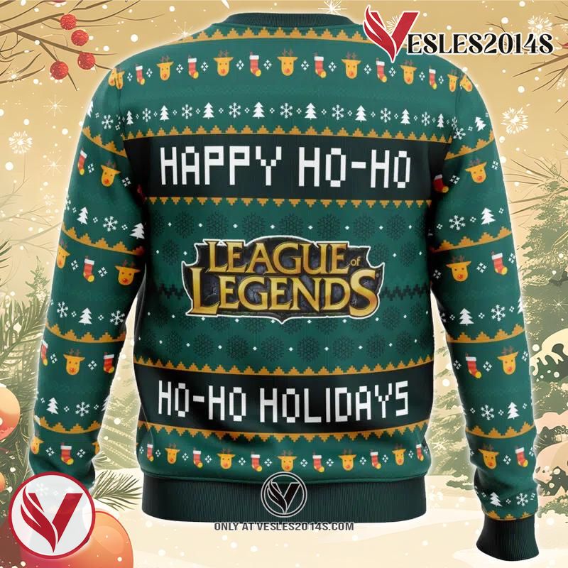 Happy Ho-Ho-Ho Holidays League of Legends Ugly Christmas Sweater, Unique Christmas Gift For Fans - Vesles2014S 3