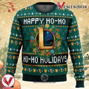 Happy Ho-Ho-Ho Holidays League of Legends Ugly Christmas Sweater, Unique Christmas Gift For Fans - Vesles2014S