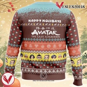 Happy Holidays Avatar The Last Airbender Ugly Christmas Sweater, Unique Christmas Gift For Fans - Vesles2014S 1
