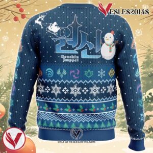 Happy Holidays Genshin Impact Ugly Christmas Sweater, Unique Christmas Gift For Fans - Vesles2014S 3