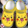 Happy Pikachu Face Yellow Pokemon Clogs Shoes, Unique Gift From  Vesles2014S