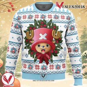 Happy Tony Tony Chopper One Piece Ugly Christmas Sweater, Unique Christmas Gift For Fans - Vesles2014S
