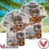 Harley Davidson Floral Palm Tree Grey Hawaiian Shirt, Unique Gifts For Friends - Vesles2014S 1