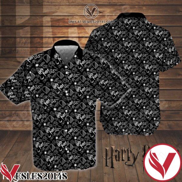 Harry Potter Black Hawaiian Shirt And Short, Unique Gifts For Friends - Vesles2014S 1
