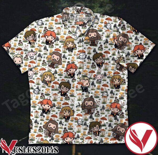 Harry Potter Chibi Mushroom Hawaiian Shirt, Unique Gifts For Friends - Vesles2014S 1