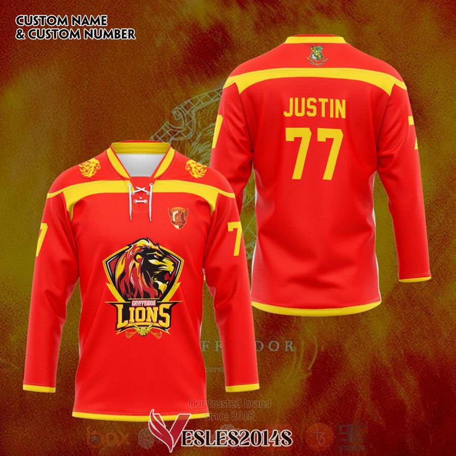 Harry Potter Gry Hockey Team Personalized Hockey Jersey, Trending Gifts For Fans - Vesles2014s 3