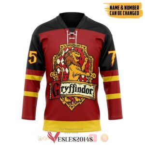 Harry Potter Gryffindor Custom Hockey Jersey, Trending Gifts For Fans - Vesles2014s