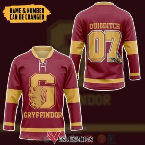 Harry Potter Gryffindor House Personalized Hockey Jersey, Trending Gifts For Fans - Vesles2014s 2
