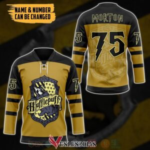 Harry Potter H.P Hufflepuff Personalized Hockey Jersey, Trending Gifts For Fans - Vesles2014s 2