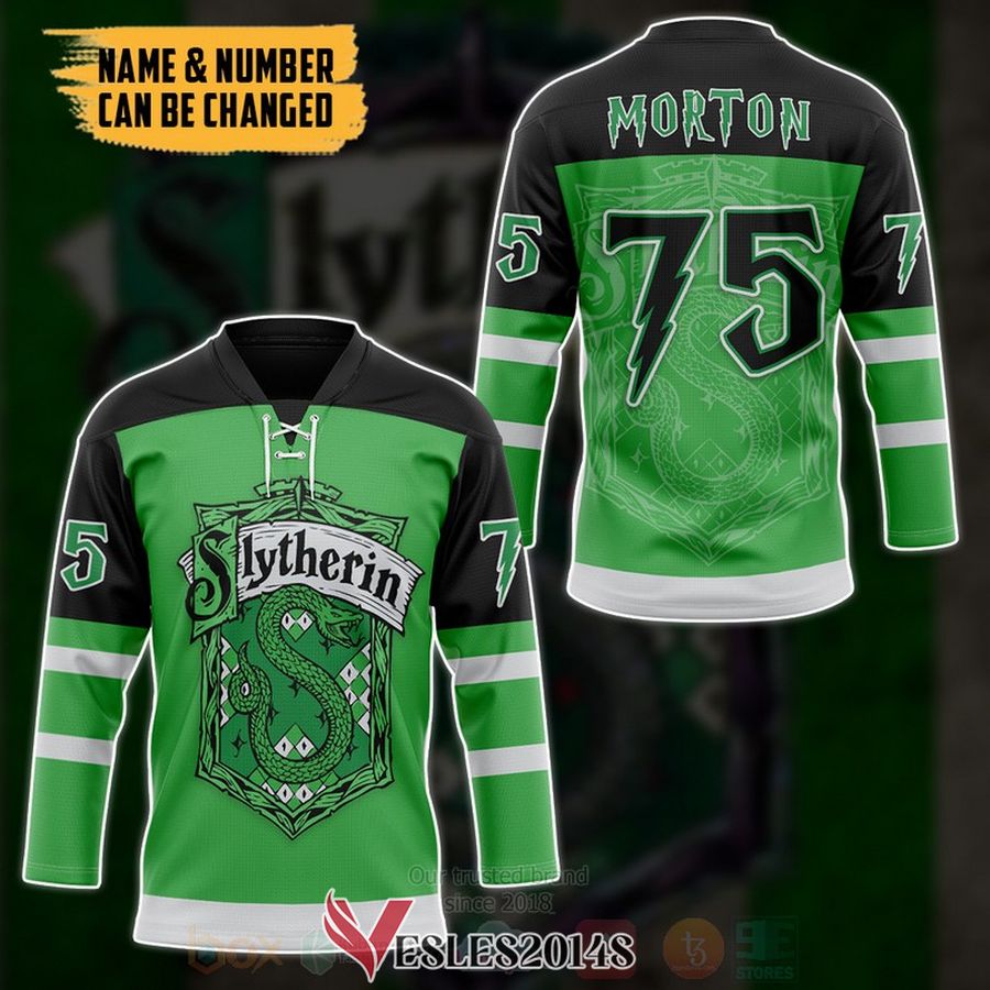 Harry Potter H.P Slytherin Personalized Hockey Jersey, Trending Gifts For Fans - Vesles2014s 2