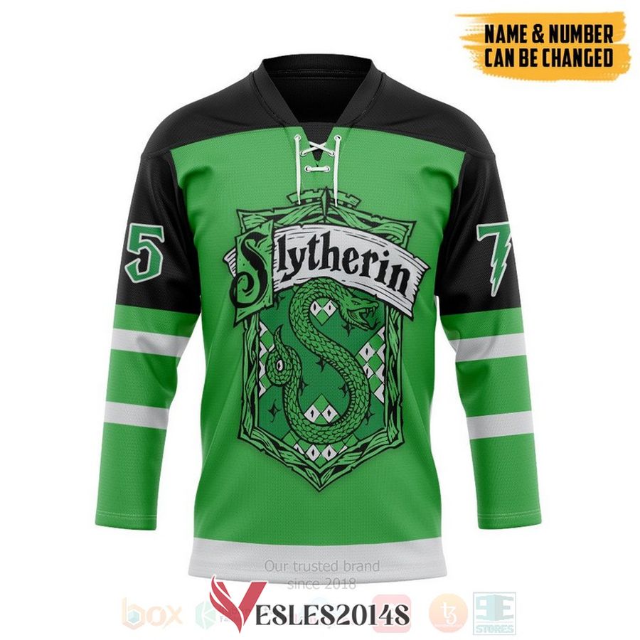 Harry Potter H.P Slytherin Personalized Hockey Jersey, Trending Gifts For Fans - Vesles2014s