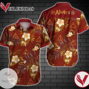 Harry Potter Hawaiian II Graphic Print Short Sleeve Hawaiian Casual Shirt Vesles2014S