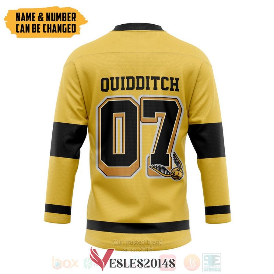 Harry Potter Hufflepuff House Personalized Hockey Jersey, Trending Gifts For Fans - Vesles2014s 1
