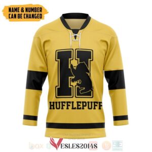 Harry Potter Hufflepuff House Personalized Hockey Jersey, Trending Gifts For Fans - Vesles2014s
