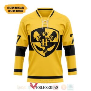 Harry Potter Quidditch Huff Personalized Hockey Jersey, Trending Gifts For Fans - Vesles2014s