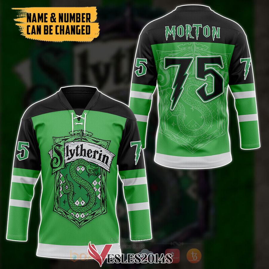 Harry Potter Slytherin Custom Hockey Jersey, Trending Gifts For Fans - Vesles2014s 2