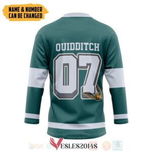 Harry Potter Slytherin House Personalized Hockey Jersey, Trending Gifts For Fans - Vesles2014s 1