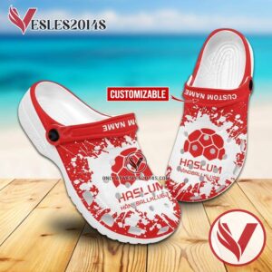 Haslum HK Logo Handball Crocs, Unique Footwear For Fans - Vesles2014S