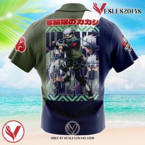 Hatake Kakashi Naruto Shippuden Hawaiian Button Up Shirt, Perfect Gifts For Anime Lovers - Vesles2014S 1