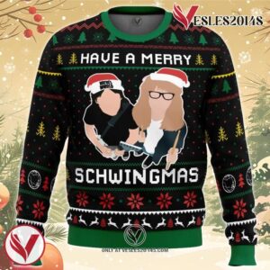 Have A Merry Schwingmas Wayne’s World Ugly Christmas Sweater, Unique Christmas Gift For Fans - Vesles2014S