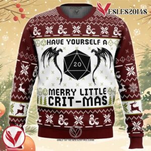 Have Yourself A Merry Little Crit-Mas Dungeons and Dragons Ugly Christmas Sweater, Unique Christmas Gift For Fans - Vesles2014S