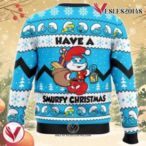 Have a Smurfy Christmas Smurfs Ugly Christmas Sweater, Unique Christmas Gift For Fans - Vesles2014S 1