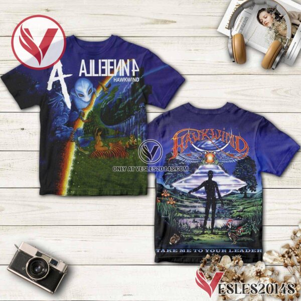 Hawkwind Alien 4 Album Cover Shirt, Unique Gifts For Music Lovers - Vesles2014S
