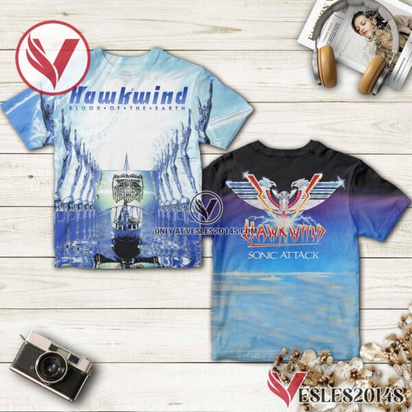 Hawkwind Blood Of The Earth Album Cover Shirt, Unique Gifts For Music Lovers - Vesles2014S