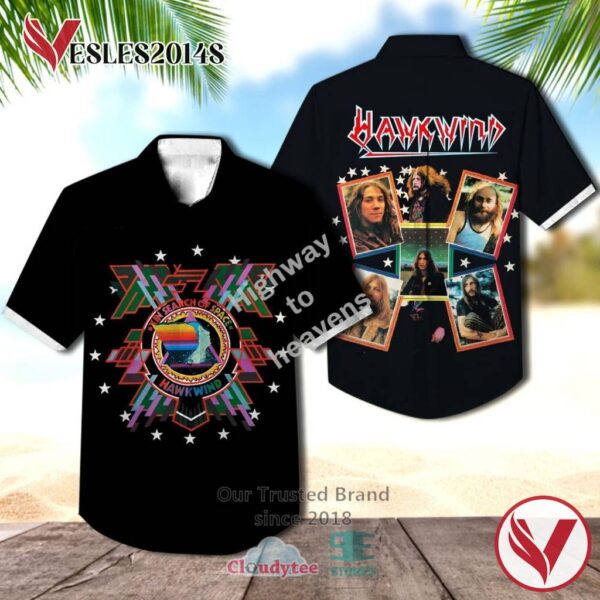 Hawkwind In Search of Space 1971 Album Hawaiian Shirt, Best Gift For Music Lovers Vesles2014S